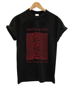 Joy Division - Unknown Pleasures - Japanese - Red T-Shirt