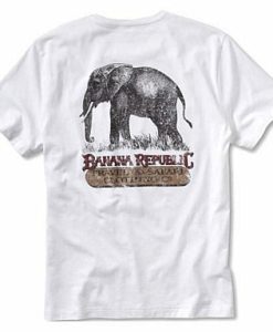 Banana Republic Elephant white T-shirt